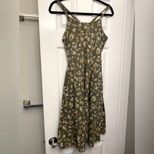 Pact Olive leopard sundress Sz L